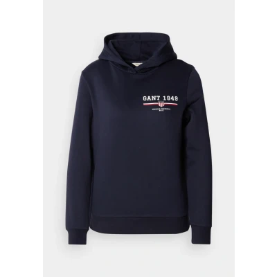 Image of GANT Graphic Hoodie Hoodie, Women&#039;s, Size: 3XL, Evening blue