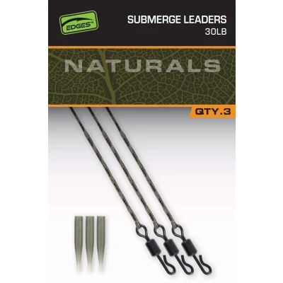 Image of Fox Naturals Submerged Leaders 30lb (3 pieces) Carp rig