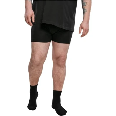 Image of Urban Classics Boxer Shorts 3 PACK Pants, Men&#039;s, Size: Small, Grey /darkgreen/black