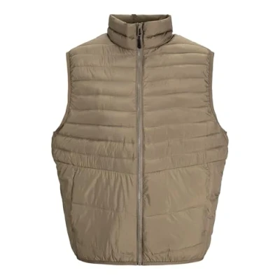 Image of Jack &amp; Jones Puffer PLUS SIZE Waistcoat, Men&#039;s, Size: 4XL, Canteen