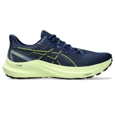 Image of Asics GT2000 12 GTX Stability running shoes, Men&#039;s, Size: 6.5, Blue expanse/safety yellow Textile/synthetics