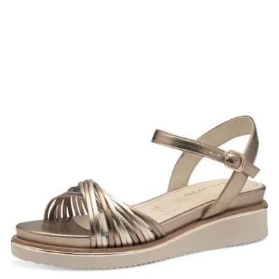 Image of Tamaris Platform sandals, Women&#039;s, Size: 36, Bronce comb shoes