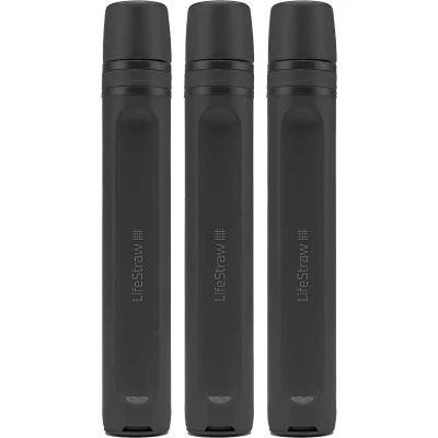 Image of LifeStraw Peak Series Personal Water Filter Straw Dark Grey 3 Pack Waterfilter