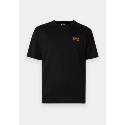 Image of EA7 Emporio Armani Print Tshirt, Men&#039;s, Size: Medium, Black/gold