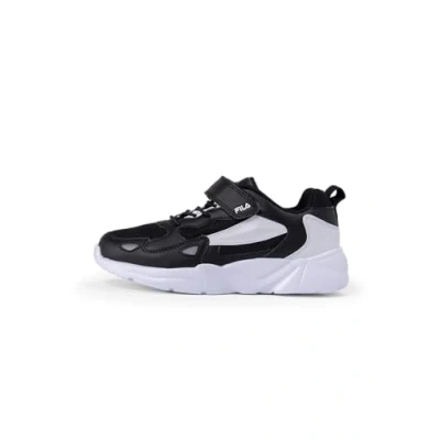 Image of Fila Ventosa Unisex Trainers for kids, Size: 10K, Black/white Imitation leather/ textile