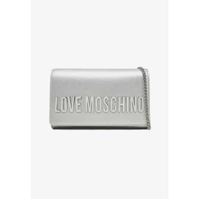 Image of Love Moschino Smart Daily BAG Laminated Across body bag, Women&#039;s, Size: One Size, Metallic silver