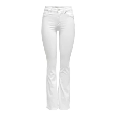Image of ONLY Onlblush MID Flared Jeans, Women&#039;s, Size: XSx32, White