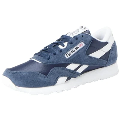 Image of Reebok Classic CL Trainers, Size: 8, Vector navy/footwear white Leather and textile