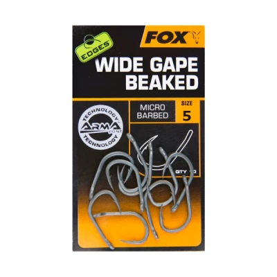Image of Fox Edges Wide Gape Beaked hooks Size 5 Micro Barbed Carp