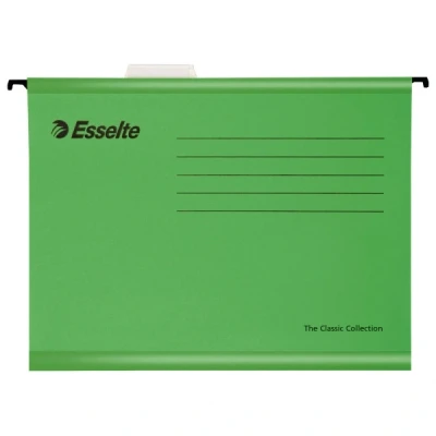 Image of Esselte 90318 Classic Reinforced Suspension File, A4, Tabs Included, Green, Pack of 25