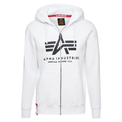 Image of Alpha Industries Basic ZIP Hoody Zipup sweatshirt, Men&#039;s, Size: XL, White