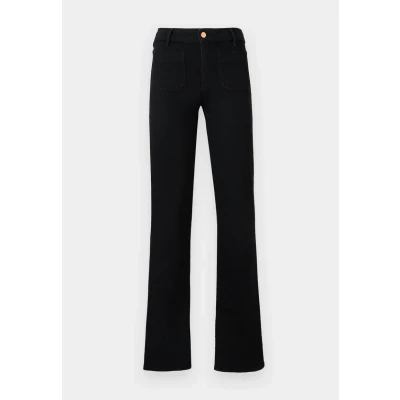 Image of Wrangler Flare Trousers, Women&#039;s, Size: 24x32, Retro black