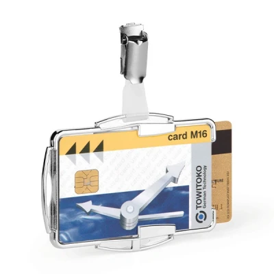 Image of Durable Card RFID Secure Duo Holder Silver (Pack of 10)