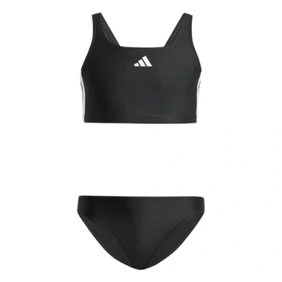 Image of adidas Performance Stripes Bikini for kids, Size: 4 5y, Black white