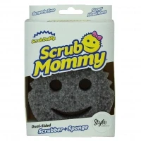 Image of Scrub Daddy Mommy Washing Up Sponge Dual Sided Scrubbing Non Scratch Scourers, Smiley Face Sponges for Cleaning Kitchen &amp; Bathroom, Dish Scrubber, FlexTexture Home Products, Style Single Pack