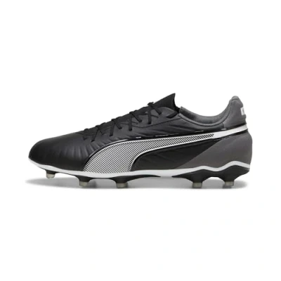 Image of Puma KING Match FG/AG Moulded stud football boots, Men&#039;s, Size: 6, Black/white/cool dark gray Imitation leather/ textile
