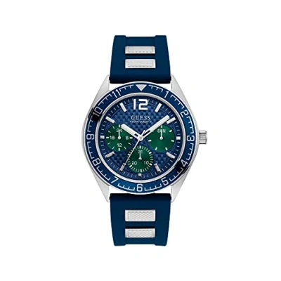 Image of GUESS Men Analog Digital Automatic Watch with Silicone Strap W1167G1, Multicoloured, W1167G1