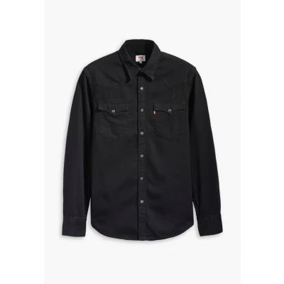 Image of Levi&#039;s Barstow Western Shirt, Men&#039;s, Size: XL, Marble black