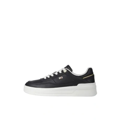Image of Tommy Hilfiger Women&#039;s Essential Basket Sneaker Fw0fw08261 Low Top, Black, 6 UK