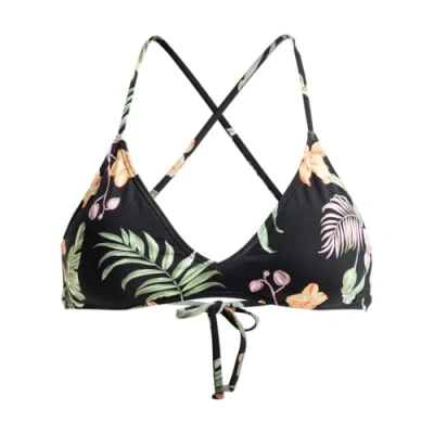 Image of Roxy Classics Athletic Bikini top, Women&#039;s, Size: Medium, Anthracite island escape