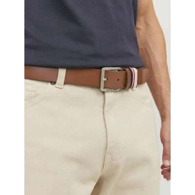 Image of Jack &amp; Jones Jacespo BELT Belt, Men&#039;s, Size: 32, Cognac