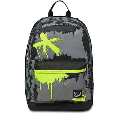 Image of Seven Boy&#039;s REVERSIBLE New Backpack Grs With Earphones Wireless BACKPACK, Steel Gray, One Size, School