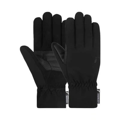 Image of Reusch Blizz STORMBLOXX™ Warm, Wind Repellent, Water Repellent and Breathable Unisex Multisport Gloves, Outdoor Softshell Gloves for Men Women, Black