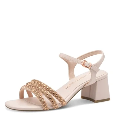 Image of Marco Tozzi High heeled sandals, Women&#039;s, Size: 8, Powder shoes