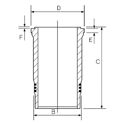 Image of Cylinder Sleeve GOETZE ENGINE 14 260070 00