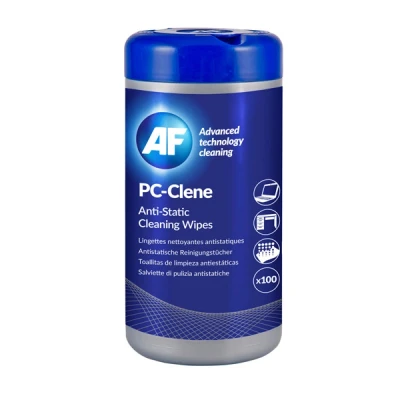 Image of AF Anti Static PC Cleaning Wipes for &amp; Laptop Hard Surfaces, Desk, Desk Phone, VR, Headset, Games Console Controller, Printers More.