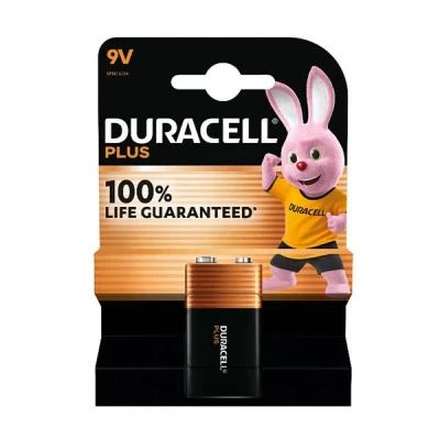 Image of 2 Power Duracell Plus 9v 1 Pack