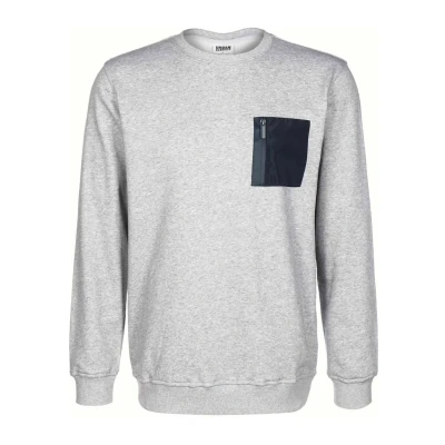 Image of Urban Classics Sweatshirt, Men&#039;s, Size: Medium, Grey/midnightnavy