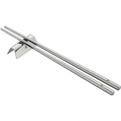Image of WMF Nuova Chopstick 6 Piece Chopsticks with Cutlery Bench for 2 People Cromargan Stainless Steel Rust Proof Polished Dishwasher Safe