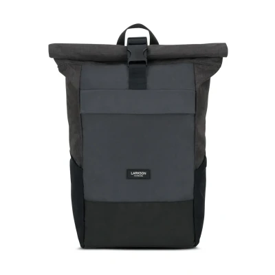Image of Larkson NO 4 Rolltop Rucksack schwarzgrau, Size: One Size, Schwarz grau
