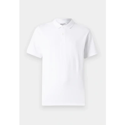 Image of JACK &amp; JONES Men&#039;s Polo Tshirt Casual Cotton Collared Neck Short Sleeve Tee Top for Men, White, XS