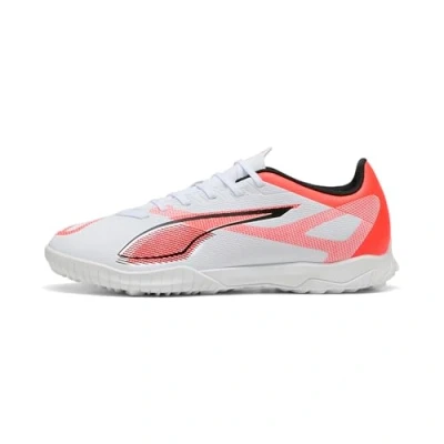 Image of Puma Ultra 5 PLAY TT Astro turf trainers, Men&#039;s, Size: 9, White/black/glowing red Synthetics