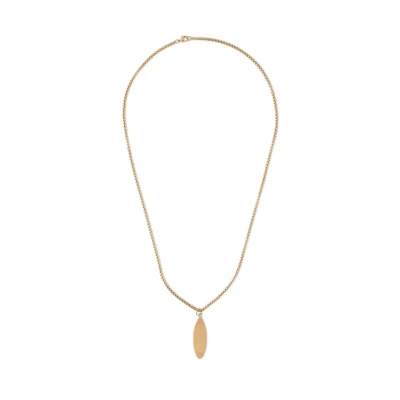 Image of Akitsune NALU SURF Board Necklace, Men&#039;s, Size: 27.56, Gold coloured