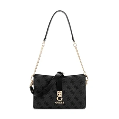 Image of Guess Zamira TOP ZIP Shoulder BAG Handbag, Women&#039;s, Size: One Size, Coal