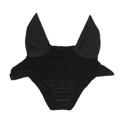 Image of Kentucky Horsewear Fly Hood Wellington Black Cob Size Horse Riding Equestrian