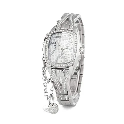 Image of Chronotech CT.7008LS/06M Women&#039;s Analogue Quartz Watch with Stainless Steel Strap, silver, Ribbon