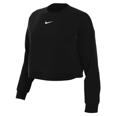 Image of Nike Sportswear CREW Sweatshirt, Women&#039;s, Size: S Short, Black/sail