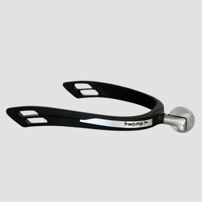 Image of Freejump Spur&#039;One Disk Black/Black Horse Spurs Riding Equestrian