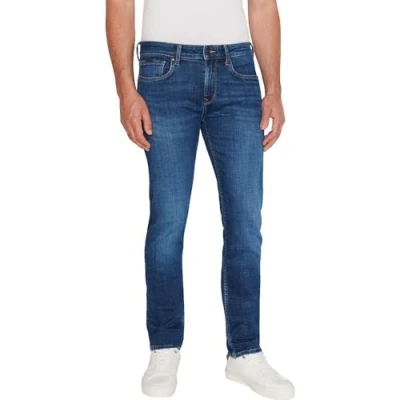 Image of Pepe Jeans Men Slim FIT MID Rise Hatch, Blue (Denim ct0), 33W / 30L