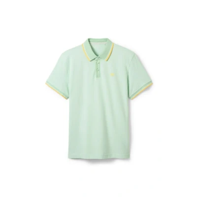 Image of TOM Tailor Polo shirt, Men&#039;s, Size: XL, White mint twotone