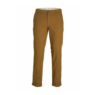 Image of JACK &amp; JONES Male Chino Trousers Slim Fit Trousers, Monks Robe, 29W / 34L