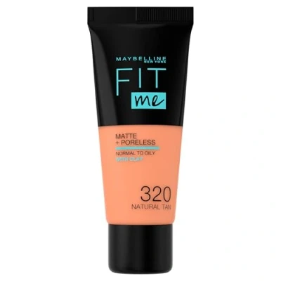 Image of Maybelline Fit Me! Matte and Poreless Foundation 30ml (Various Shades) 320 Natural Tan