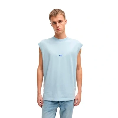 Image of HUGO Navertz Top, Men&#039;s, Size: Large, Open blue