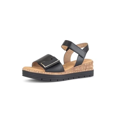 Image of Gabor Comfort Wedge sandals, Women&#039;s, Size: 4, Schwarz Leather