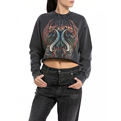 Image of Replay Sweatshirt, Women&#039;s, Size: XL, Blackboard