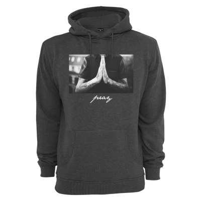 Image of Mister Tee PRAY Hoodie, Men&#039;s, Size: XL, Charcoal